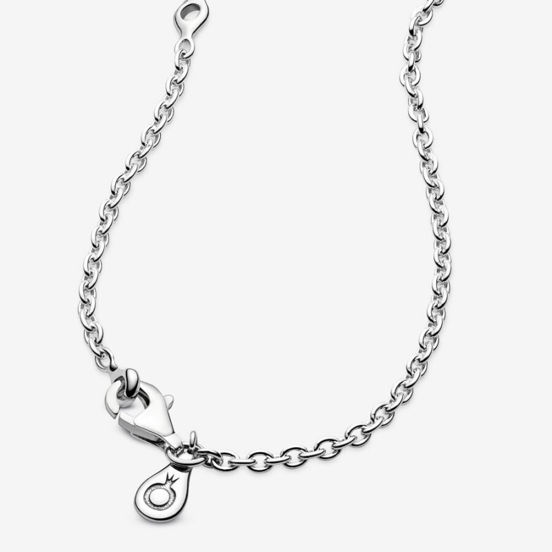 Pandora Cable Chain Necklaces Sterling Silver | 109-RUGKOF