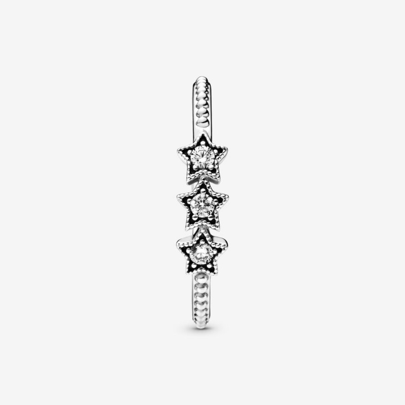 Pandora Celestial Stars Statement Rings Sterling Silver | 752-YTLRQP