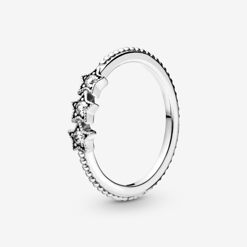 Pandora Celestial Stars Statement Rings Sterling Silver | 752-YTLRQP