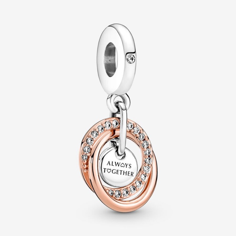 Pandora Charm Holders Rose Gold Plated | 328-NHREJB