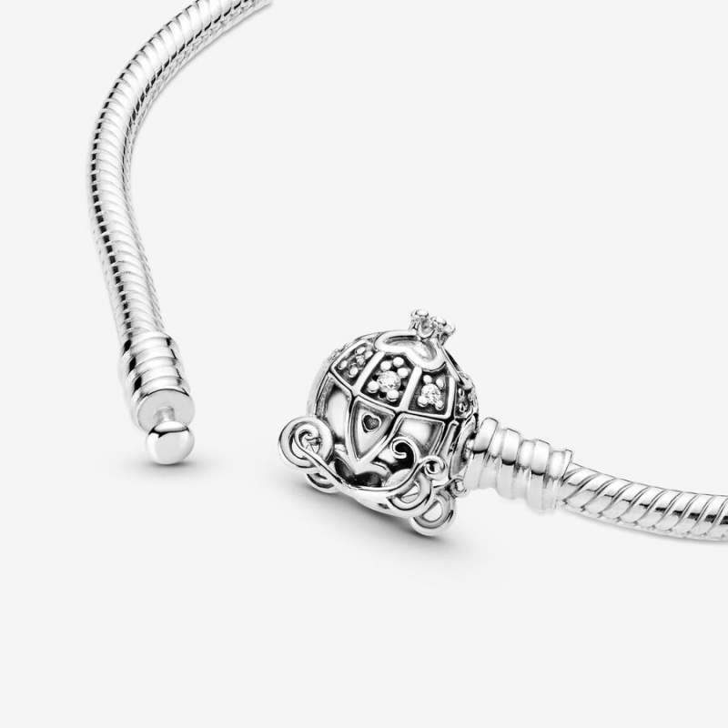 Pandora Cinderella Pumpkin Coach Clasp Moments Charm Bracelets Sterling Silver | 891-VNHJTL