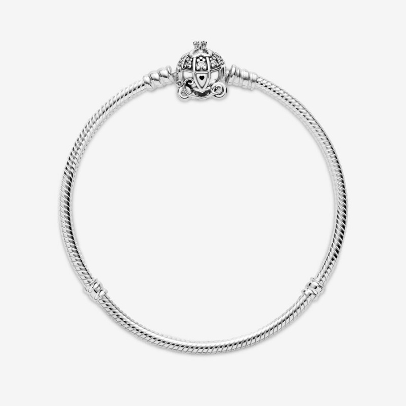 Pandora Cinderella Pumpkin Coach Clasp Moments Charm Bracelets Sterling Silver | 891-VNHJTL