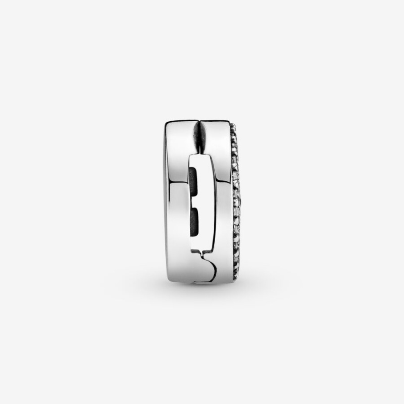 Pandora Circle of Pavé Clip Clips Sterling Silver | 719-IFUYCQ