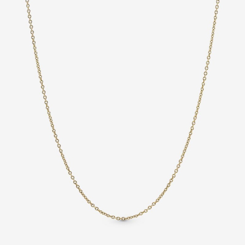 Pandora Classic Anchor Chain Necklaces Gold | 401-WUVRKJ