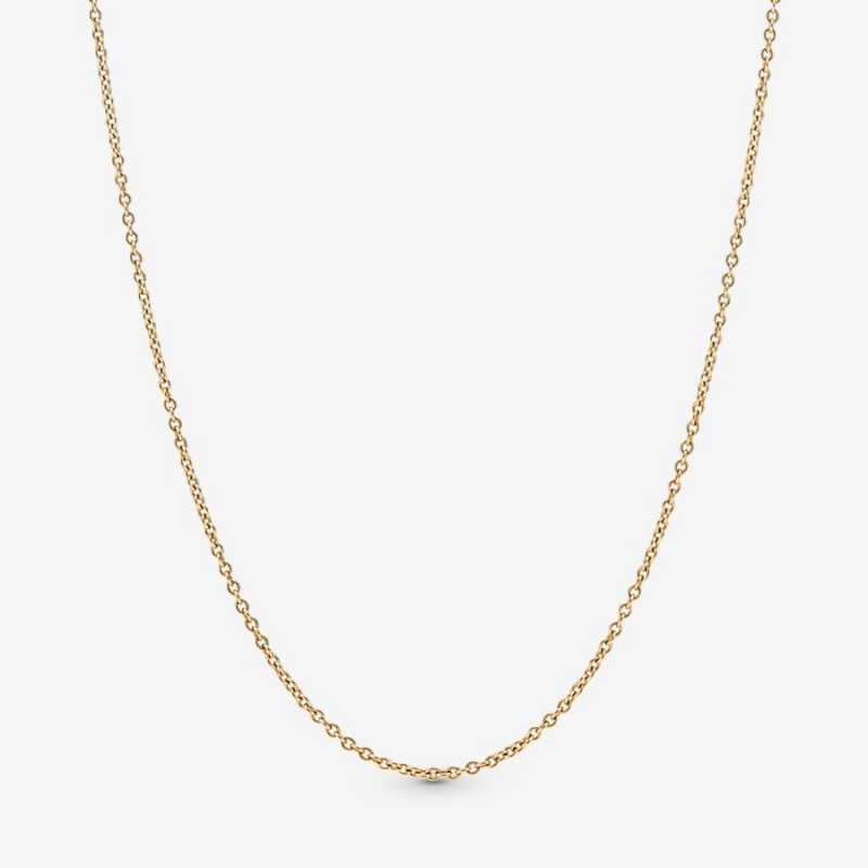 Pandora Classic Anchor Chain Necklaces Gold | 401-WUVRKJ