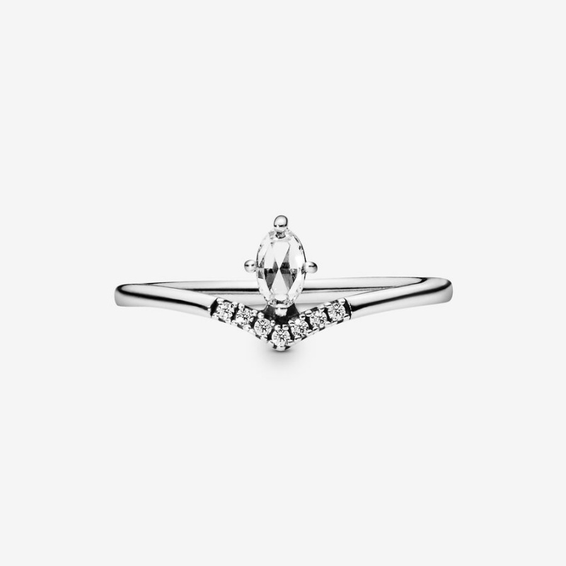 Pandora Classic Wishbone Stackable Rings Sterling Silver | 513-OMHGPK