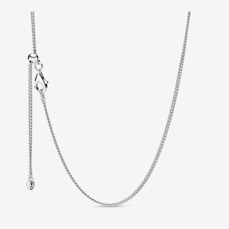 Pandora Curb Chain Necklaces Sterling Silver | 607-TFJGHY