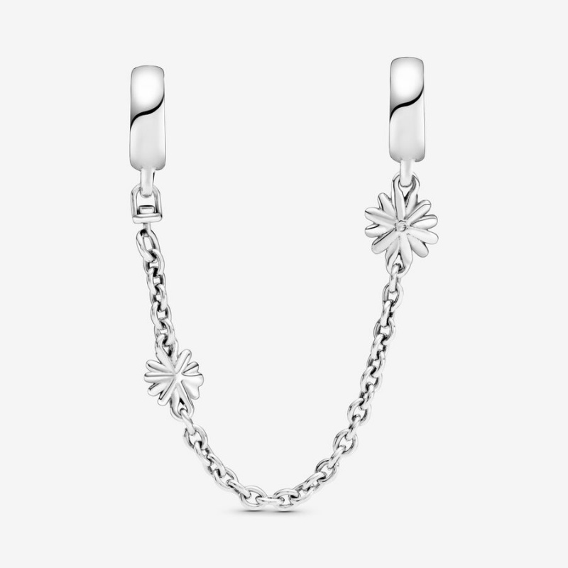 Pandora Daisy Flower Safety Safety Chains Sterling Silver | 758-CSKPBX