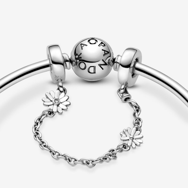 Pandora Daisy Flower Safety Safety Chains Sterling Silver | 758-CSKPBX