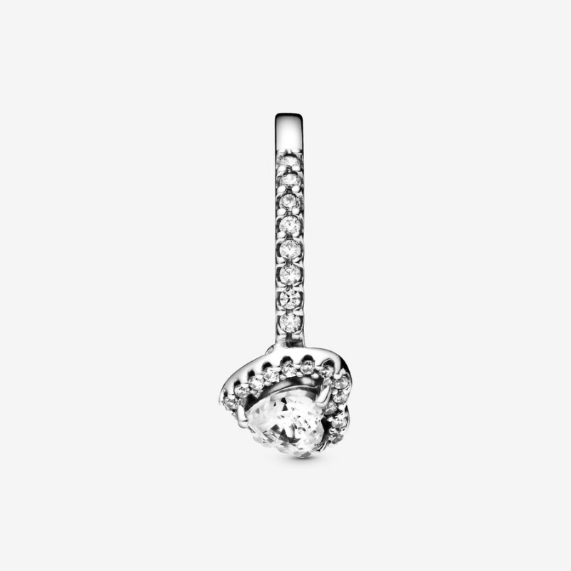 Pandora Elevated Halo & Solitaire Rings Sterling Silver | 584-CVJKTW