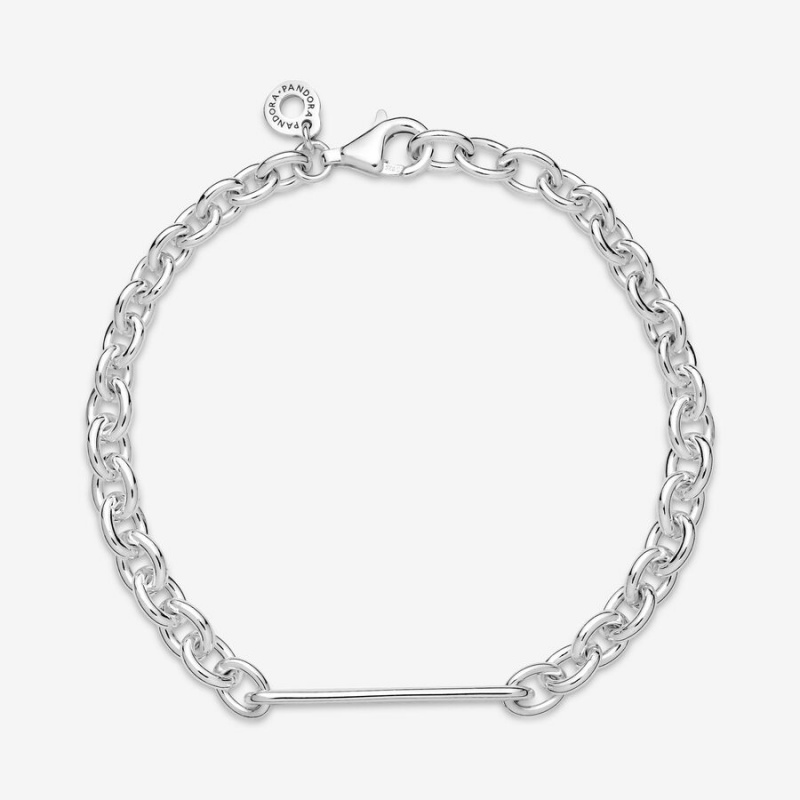 Pandora Engravable Bar Link Non-charm Bracelets Sterling Silver | 215-MVHZEG