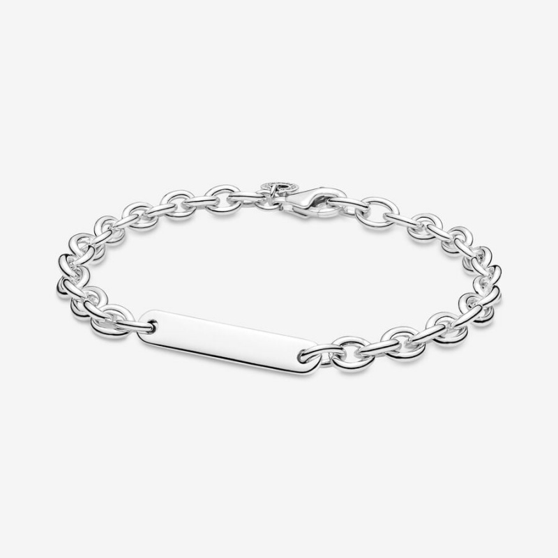 Pandora Engravable Bar Link Non-charm Bracelets Sterling Silver | 215-MVHZEG