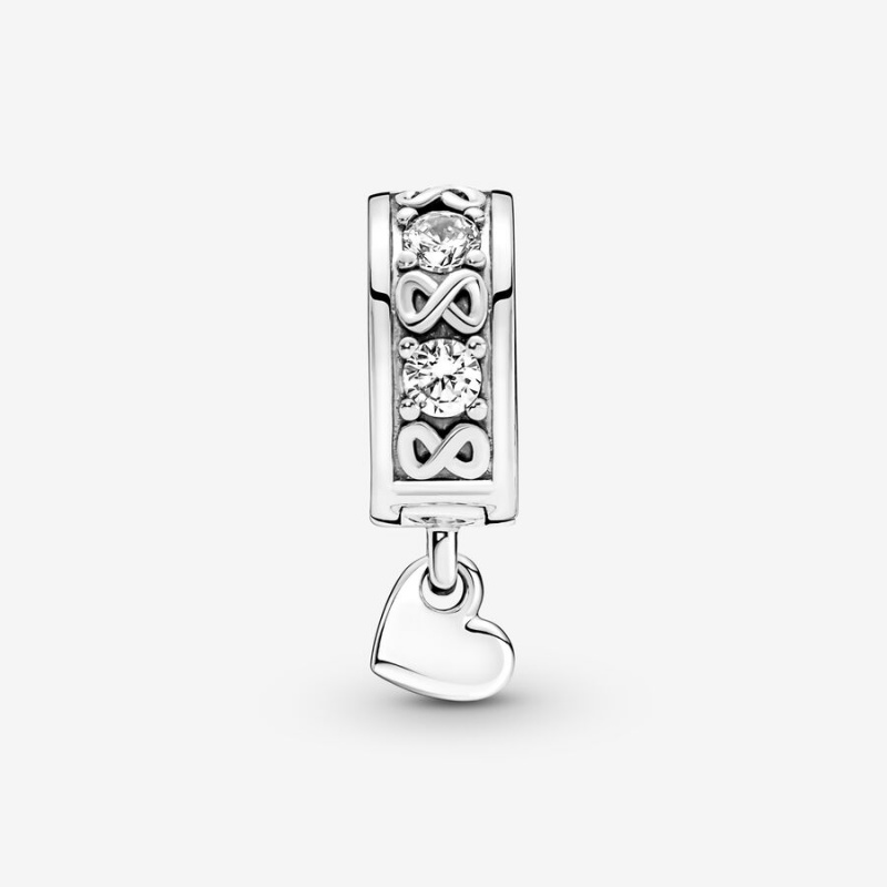 Pandora Family Always Pavé Clip Clips Sterling Silver | 076-XBIGFJ