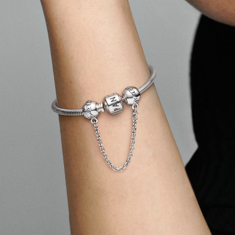 Pandora Family Forever Safety Safety Chains Sterling Silver | 437-TJIQYB