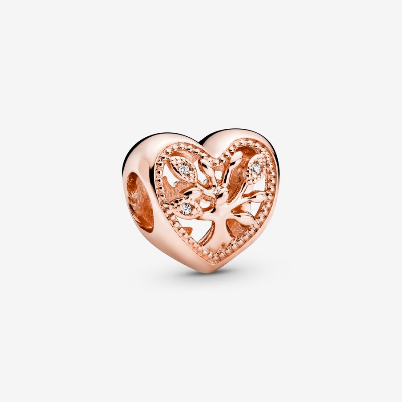 Pandora Family Tree Heart Gift Set Charm Bracelets Rose Gold Plated | 386-YDLOMQ