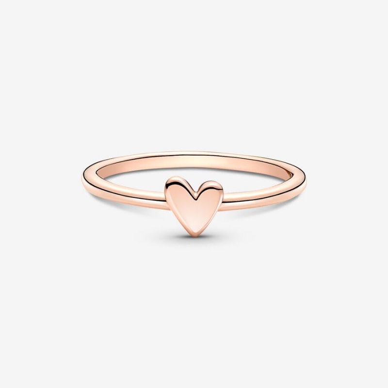 Pandora Freehand Heart & Promise Rings Rose Gold Plated | 781-SGFHDX