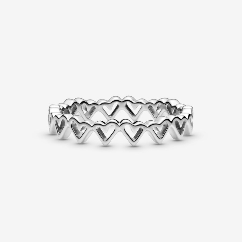 Pandora Freehands Band Rings Sterling Silver | 915-YDTFVE