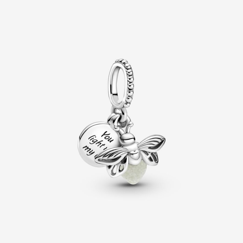 Pandora Glow-in-the-dark Firefly Dangle Dangle Charms Sterling Silver | 367-BVSFIJ