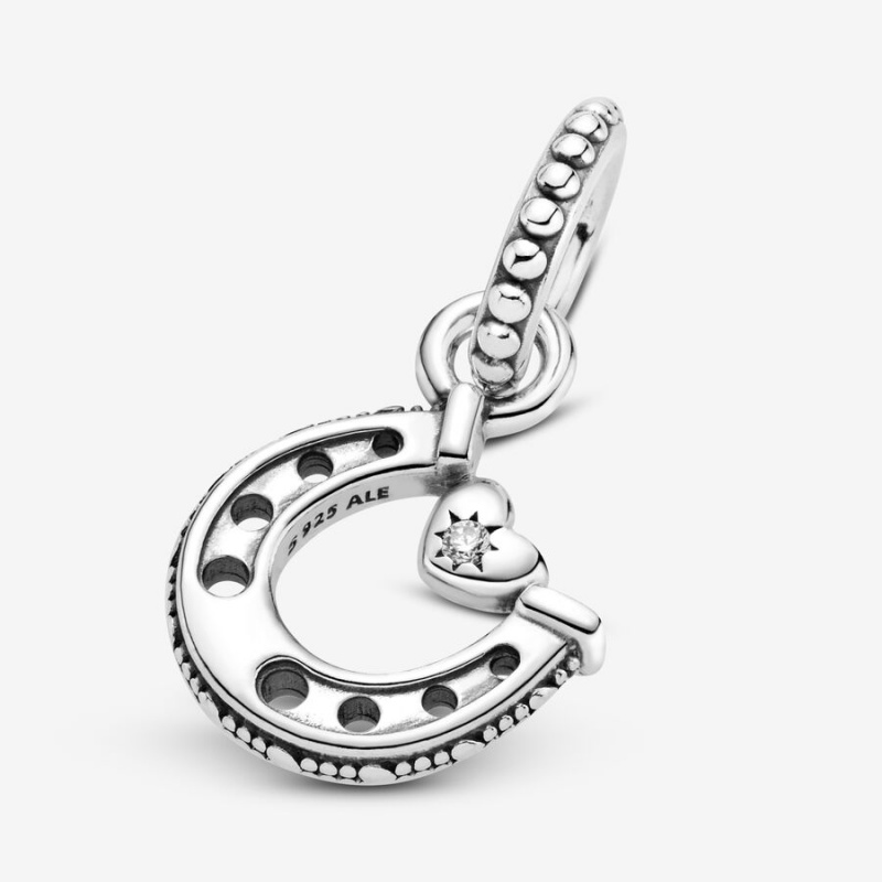 Pandora Good Luck Horseshoe Dangle Dangle Charms Sterling Silver | 047-AKFVPT