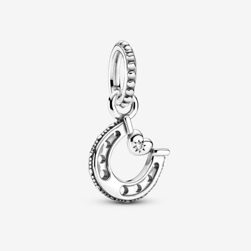 Pandora Good Luck Horseshoe Dangle Dangle Charms Sterling Silver | 047-AKFVPT