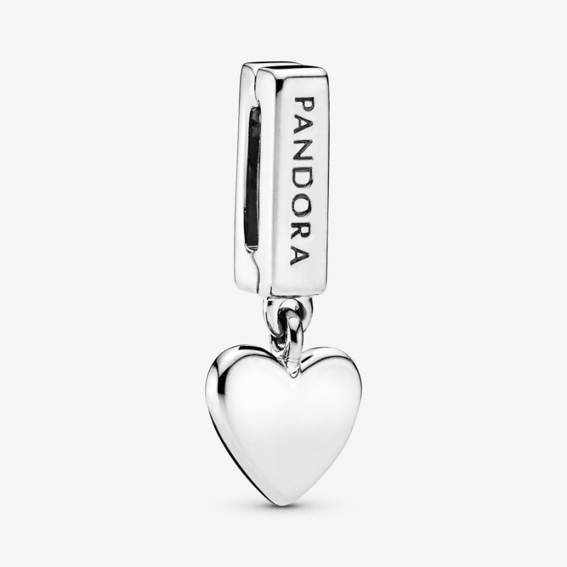 Pandora Heart Dangle Clip Clips Sterling Silver | 052-ZNJLUB