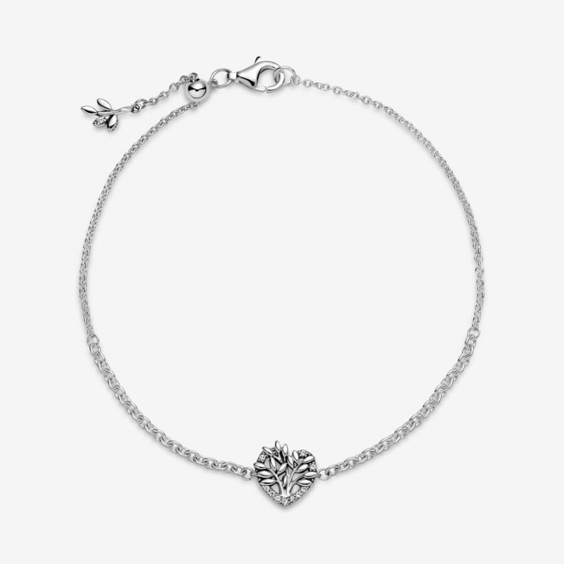 Pandora Heart Family Tree Non-charm Bracelets Sterling Silver | 197-QKCHOR