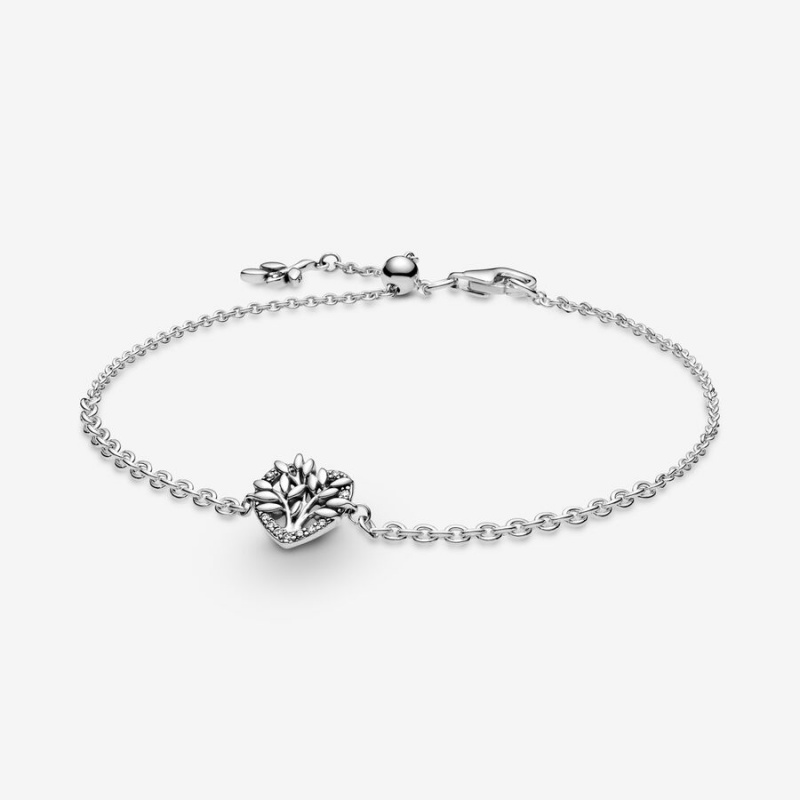 Pandora Heart Family Tree Non-charm Bracelets Sterling Silver | 197-QKCHOR