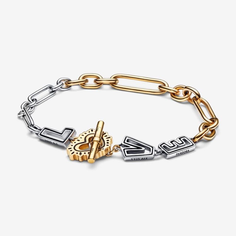 Pandora Keith Haring x Two-tone Love Links Link Bracelets Two-tone | 730-IDSUOF