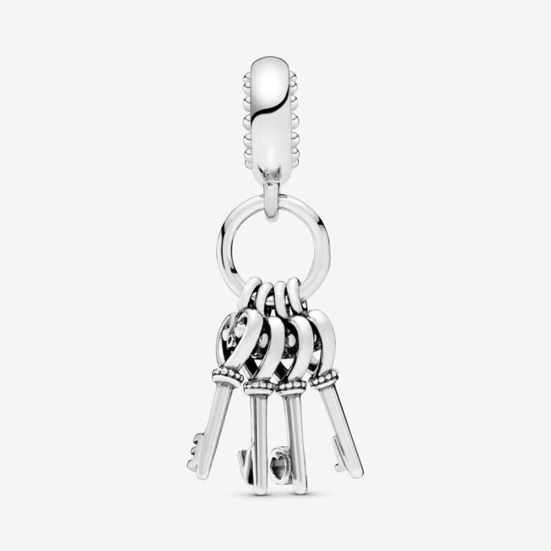 Pandora Keys of Love Dangle Dangle Charms Sterling Silver | 645-SYNZOM