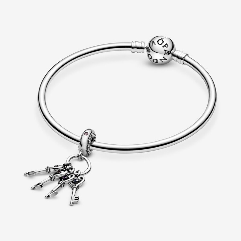 Pandora Keys of Love Dangle Dangle Charms Sterling Silver | 645-SYNZOM