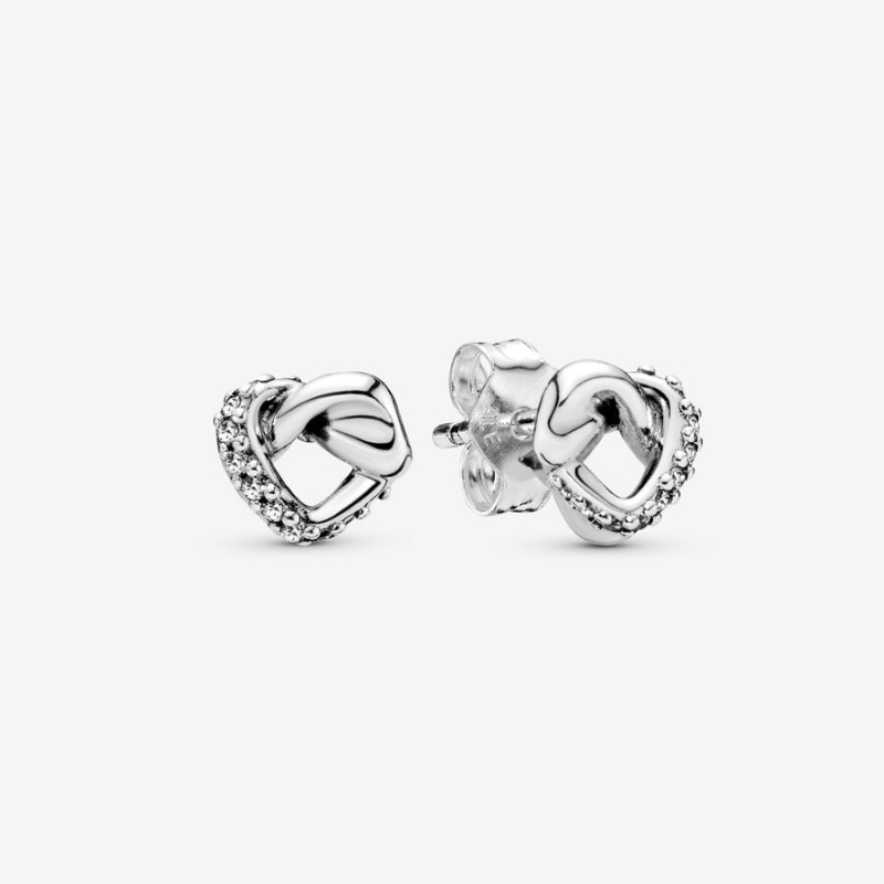 Pandora Knotted Hearts Stud Earrings Pandora Us | 749-FIRNKV