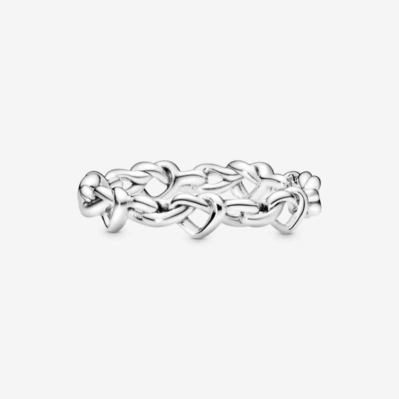 Pandora Knotteds Band Rings Romantic Jewelry | 452-ECJPWZ