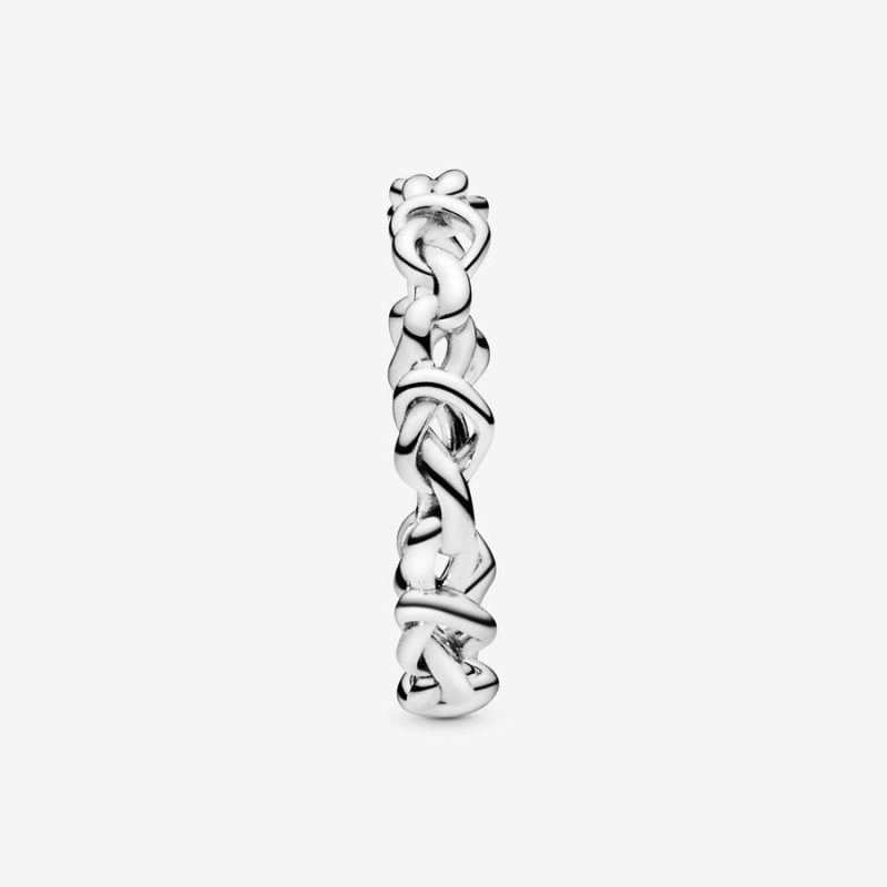 Pandora Knotteds Band Rings Romantic Jewelry | 452-ECJPWZ