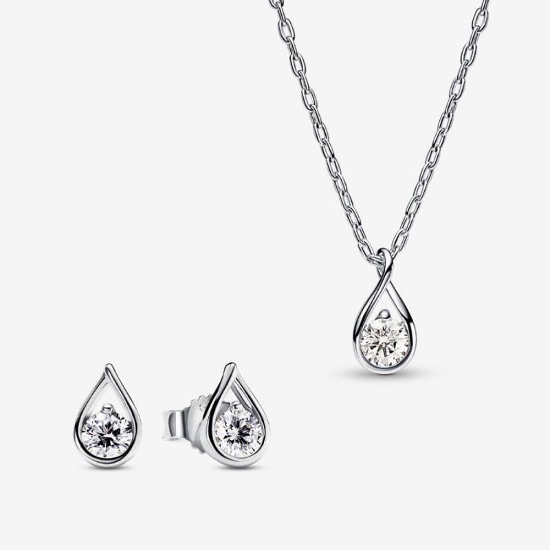 Pandora Lab-created Diamond Styled Sets Sterling Silver | 419-YJVIMR