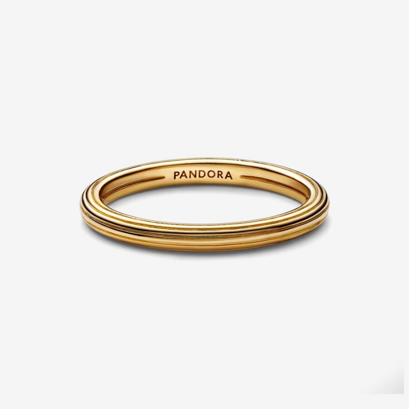 Pandora ME Band Rings Gold Plated | 856-RDCEIX