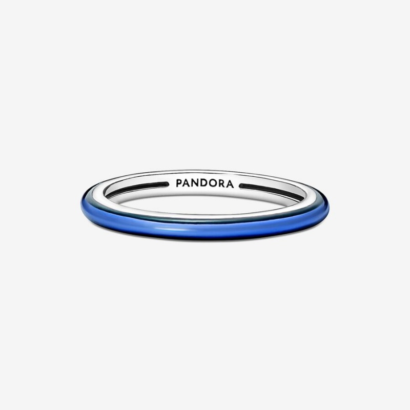 Pandora ME Electric Blue Stackable Rings Sterling Silver | 204-NCEKOW