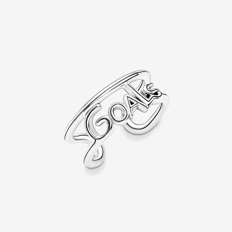 Pandora ME Goals Open Statement Rings Sterling Silver | 896-RMQYES