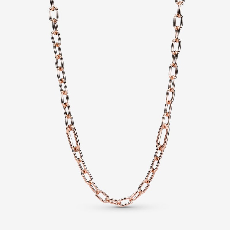 Pandora ME Link Chain Necklaces Rose Gold Plated | 470-SIPKOZ