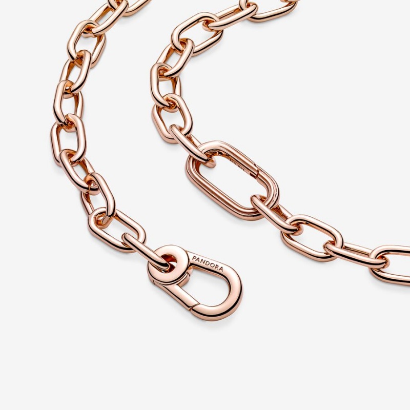 Pandora ME Link Chain Necklaces Rose Gold Plated | 470-SIPKOZ