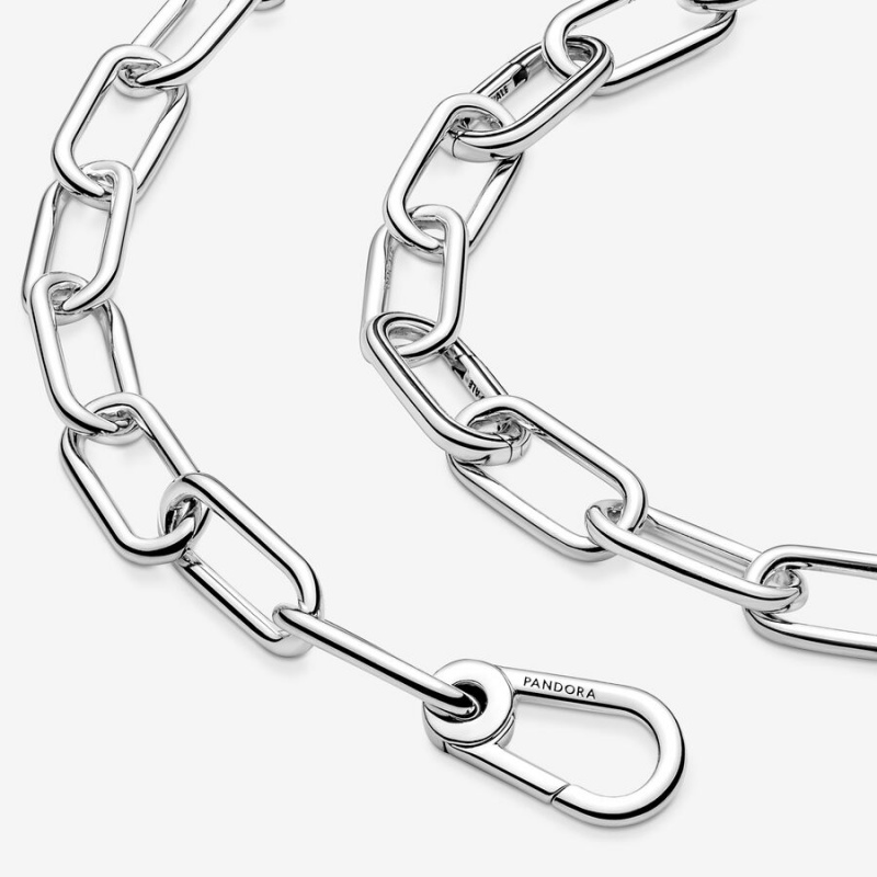 Pandora ME Link Chain Necklaces Sterling Silver | 576-PXFNYQ