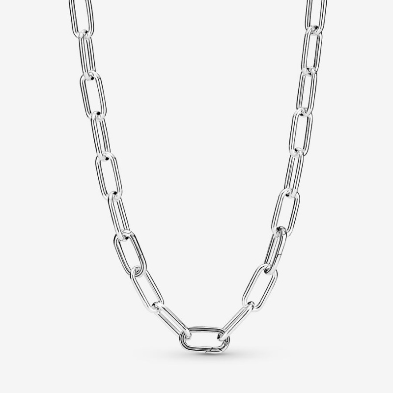 Pandora ME Link Chain Necklaces Sterling Silver | 576-PXFNYQ