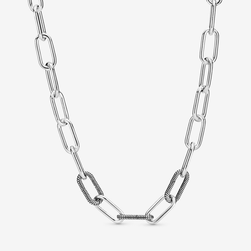 Pandora ME Link Chain Necklaces Sterling Silver | 329-GQSTEN