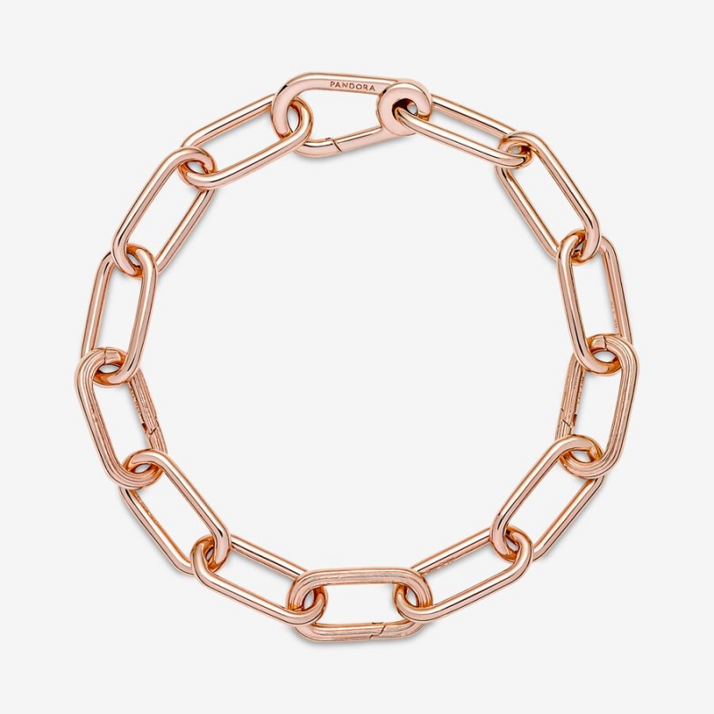 Pandora ME Link Link Bracelets Rose Gold Plated | 780-HRGCDF