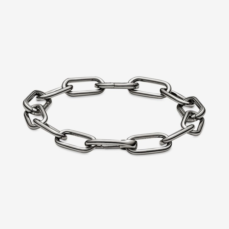 Pandora ME Link Link Bracelets Ruthenium Plated | 305-OUJGLZ