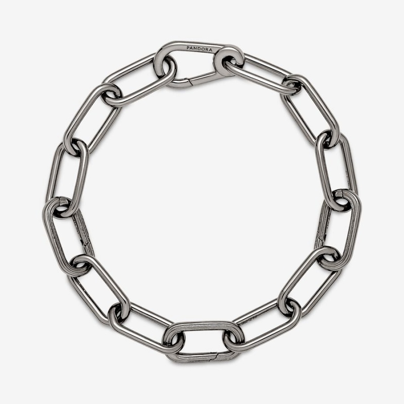 Pandora ME Link Link Bracelets Ruthenium Plated | 305-OUJGLZ