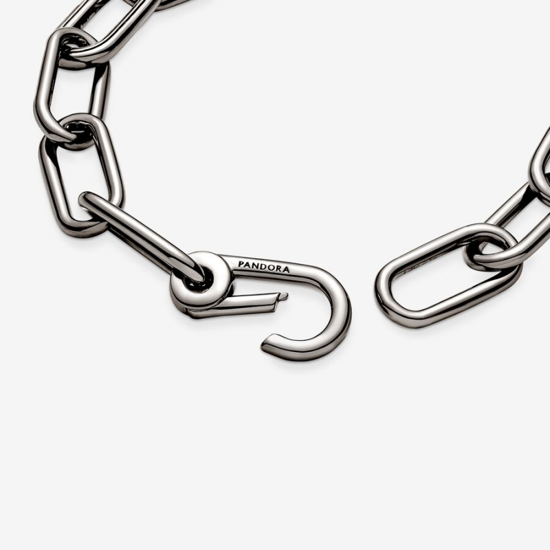 Pandora ME Link Link Bracelets Ruthenium Plated | 305-OUJGLZ