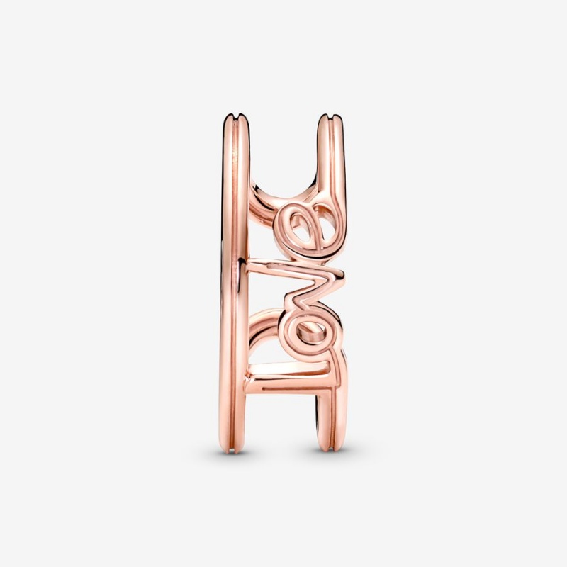 Pandora ME Love Open Statement Rings Rose Gold Plated | 287-YUONTI