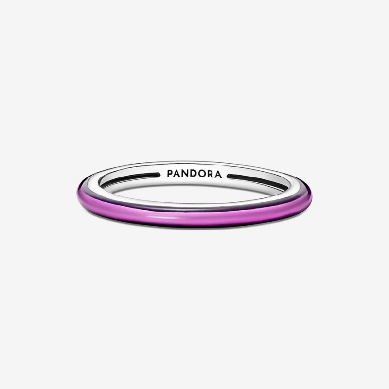 Pandora ME Shocking Purple Stackable Rings Sterling Silver | 264-CROXIE