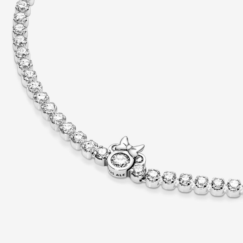 Pandora Minnie Mouse Tennis Chain Bracelets Sterling Silver | 163-HISNZE