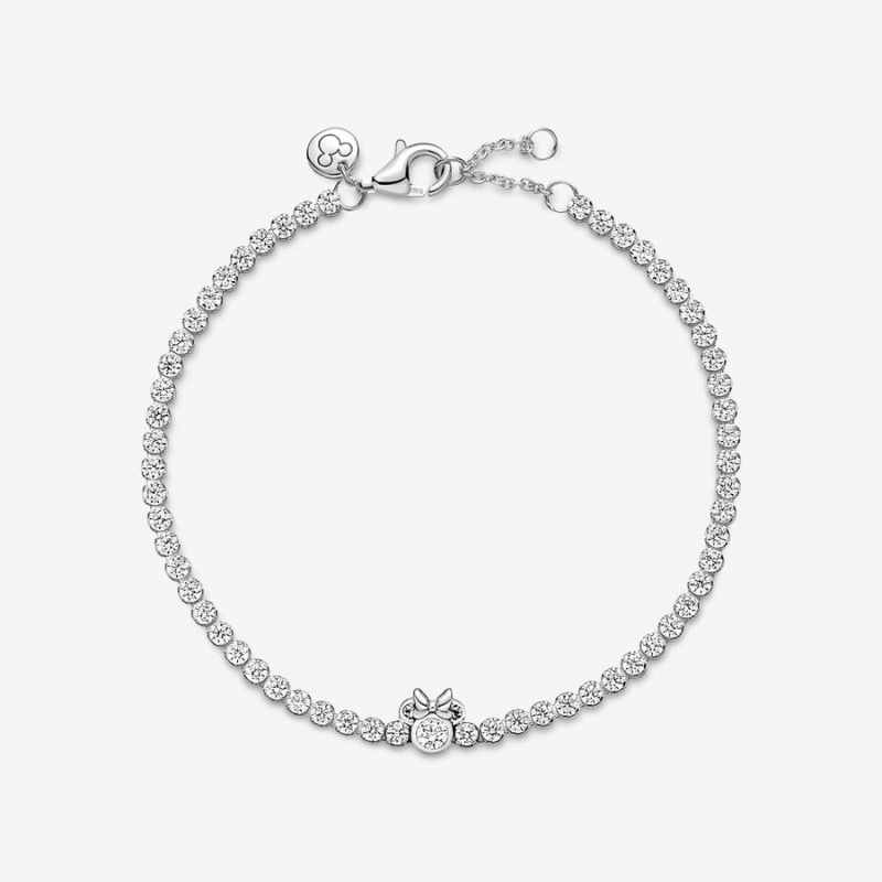 Pandora Minnie Mouse Tennis Chain Bracelets Sterling Silver | 163-HISNZE